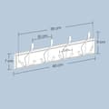 Miniatyrbillede 6 af 6: Rootz Wall Garderobe Rack - Cloakroom Hook Strip - Metal Hook Rail - Rumbesparende arrangør - 40 cm x 11 cm x 7 cm