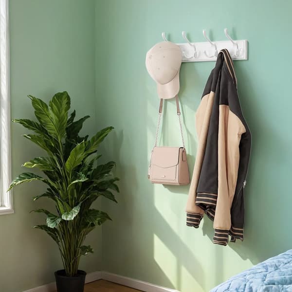 Rootz Wall Garderobe Rack - Cloakroom Hook Strip - Metal Hook Rail - Rumbesparende arrangør - 40 cm x 11 cm x 7 cm
