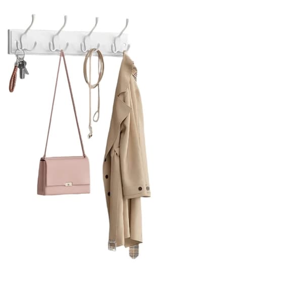 Rootz Wall Garderobe Rack - Cloakroom Hook Strip - Metal Hook Rail - Rumbesparende arrangør - 40 cm x 11 cm x 7 cm
