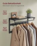Miniatyrbillede 5 af 6: Rootz Wall Garderobe hylde - frakkeholder - opbevaringskroge - Rumbesparende design - 30 cm x 65 cm x 42 cm