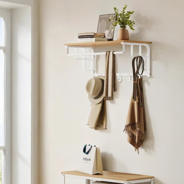 Rootz Wall Garderobe - Hængende hylde - Vægmonteret opbevaring - Max 15 kg belastning - 30x66x27cm