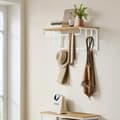 Miniatyrbillede 2 af 6: Rootz Wall Garderobe - Hængende hylde - Vægmonteret opbevaring - Max 15 kg belastning - 30x66x27cm