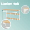 Miniatyrbillede 4 af 5: Rootz Wall Garderobe hylde - Væghylde - 10 Aftagelige kroge - Rumbesparelsesopbevaring - 30 cm x 65 cm x 42 cm