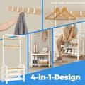 Miniatyrbillede 3 af 6: Rootz Garderobe Stand - Cloakroom Stand - Entryway Organizer - Shoe Bench - 72 cm x 33,7 cm x 183 cm