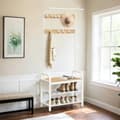 Miniatyrbillede 2 af 6: Rootz Garderobe Stand - Cloakroom Stand - Entryway Organizer - Shoe Bench - 72 cm x 33,7 cm x 183 cm