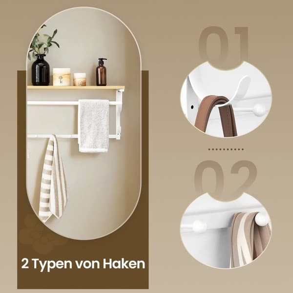 Rootz Wall Garderobe - Wall Shelf - Storage Organizer - Maksimerer plads - 60 cm x 31,7 cm x 30 cm