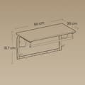 Miniatyrbillede 5 af 5: Rootz Wall Garderobe - Wall Shelf - Storage Organizer - Maksimerer plads - 60 cm x 31,7 cm x 30 cm