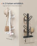 Miniatyrbillede 6 af 6: Rootz Wall Garderobe 2 sæt - Opbevaringsskab - Væg skab - holdbart stål - 13 cm x 19 cm x 41 cm - Blæk sort - Holder op til 21 kg