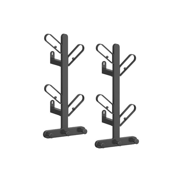 Rootz Wall Garderobe 2 sæt - Opbevaringsskab - Væg skab - holdbart stål - 13 cm x 19 cm x 41 cm - Blæk sort - Holder op til 21 kg