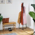 Miniatyrbild 2 av 6: Relaxdays Klädhängare, 9 platser, metall, originaldesign, H x B x D: 157 x 40 x 48 cm, svart