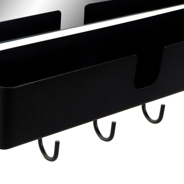 Väggmonterad rockhängare DKD Home Decor Svart Metall Loft 40 x 9 x 72 cm (1 antal)