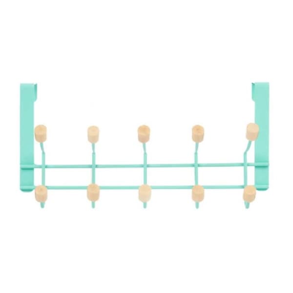 Dörrhängare Berilo W7912-10NB-GREEN Grön Trä Metall 35 x 17 x 15 cm (6 antal)