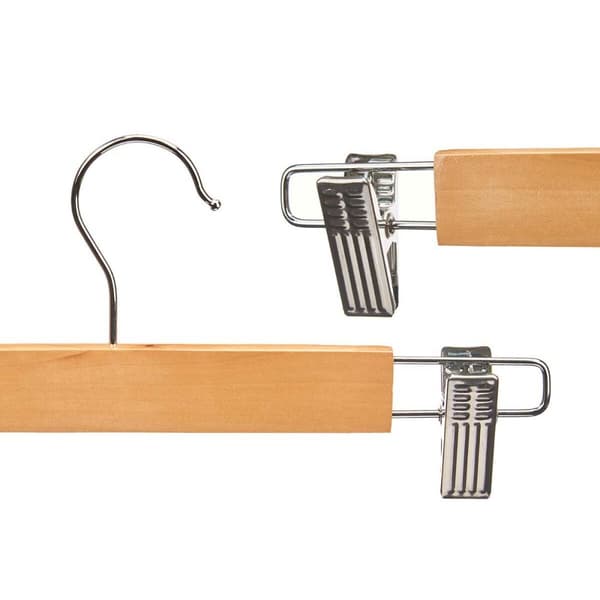 Klädhängarset Kipit 29100196 Brun Silvrig Trä Metall 28,5 x 2,5 x 11,5 cm Klämmor (24 antal)