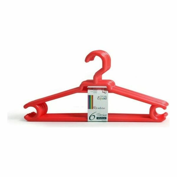 Hängare Confortime Rainbow Plast 6 Delar 42 x 21 cm (8 antal) (6 uds)