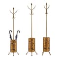 Miniatyrbillede 2 af 2: Knagerække Paraplystativ Gylden Metal (44 x 185 x 44 cm)