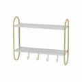 Miniatyrbillede 1 af 5: Knagerække til væggen DKD Home Decor Metal MDF Glam (50 x 15 x 43 cm)
