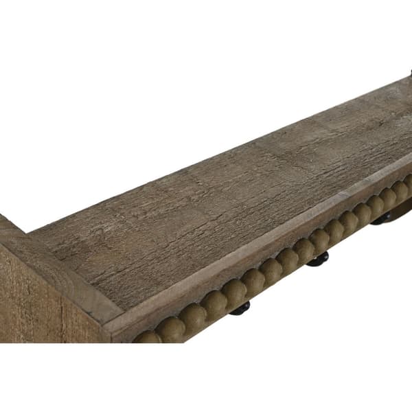 Knagerække til væggen Home ESPRIT Brun Sort Træ Metal 67 x 17 x 27 cm