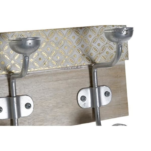 klädhängare 46 x 15 x 10 cm vintage metall strippat mangoträ