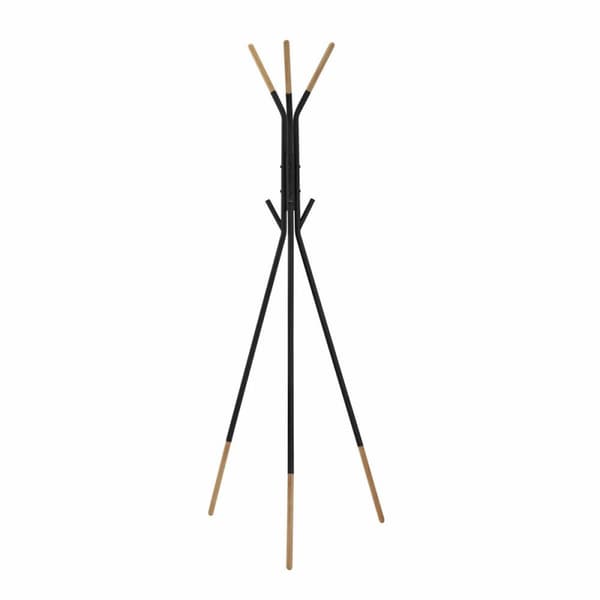 Stojalo za klobuke DKD Home Decor Sort Natur Stål Plastik Loft 65 x 65 x 179 cm