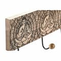 Miniatyrbillede 3 af 3: Knagerække til væggen DKD Home Decor Metal Mangotræ Natur Buddha Orientalsk 38 x 6 x 18 cm