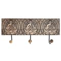 Miniatyrbillede 1 af 3: Knagerække til væggen DKD Home Decor Metal Mangotræ Natur Buddha Orientalsk 38 x 6 x 18 cm