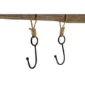 Miniatyrbillede 4 af 6: Knagerække til væggen Home ESPRIT Natur Metal Paulonia træ 99 x 3 x 31 cm
