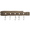 Miniatyrbillede 1 af 6: Knagerække til væggen Home ESPRIT Natur Metal Paulonia træ 99 x 3 x 31 cm