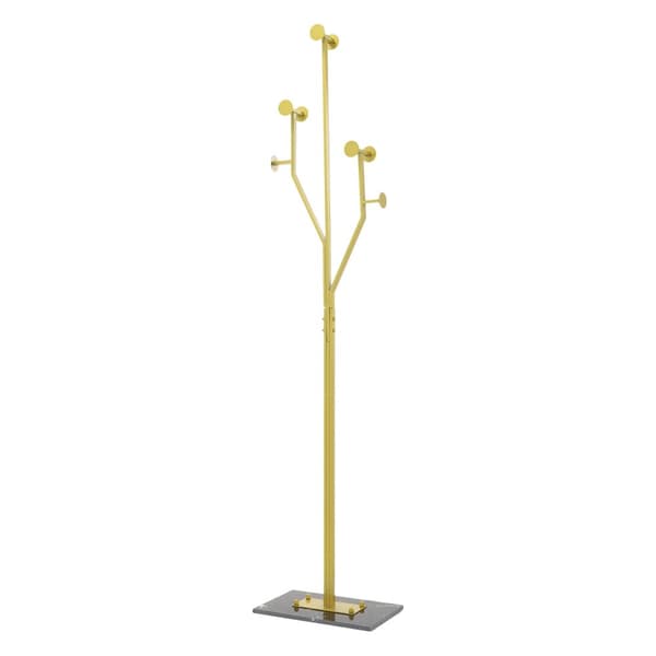 Naulakko, itsenäinen, tukeva muotoilu,Korkeus 175cm, Kulta - Musta