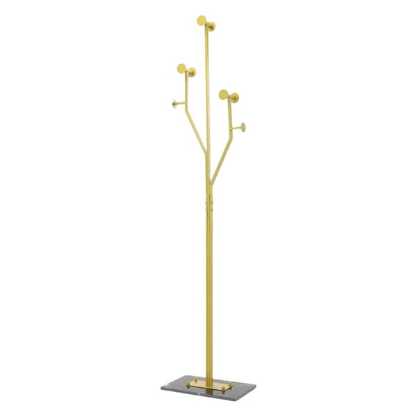Naulakko, itsenäinen, tukeva muotoilu,Korkeus 175cm, Kulta - Musta