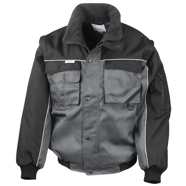 Result Mens Workguard Zip Sleeve Heavy Duty Water Repellent Windproof Jacket