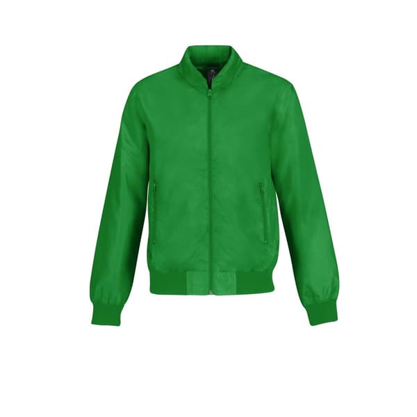 B&C Mens Trooper Lightweight Hooded Bomber Jacket för män Real Green/ Neon Orange L