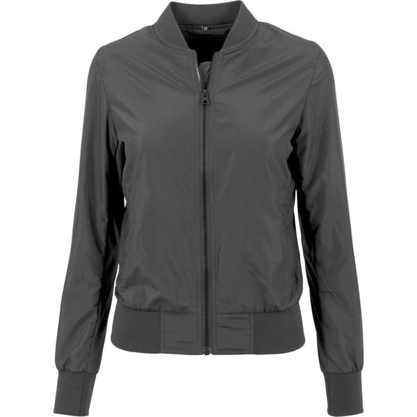 Build Your Brand Womens/Ladies Nylon Bomber Jacket