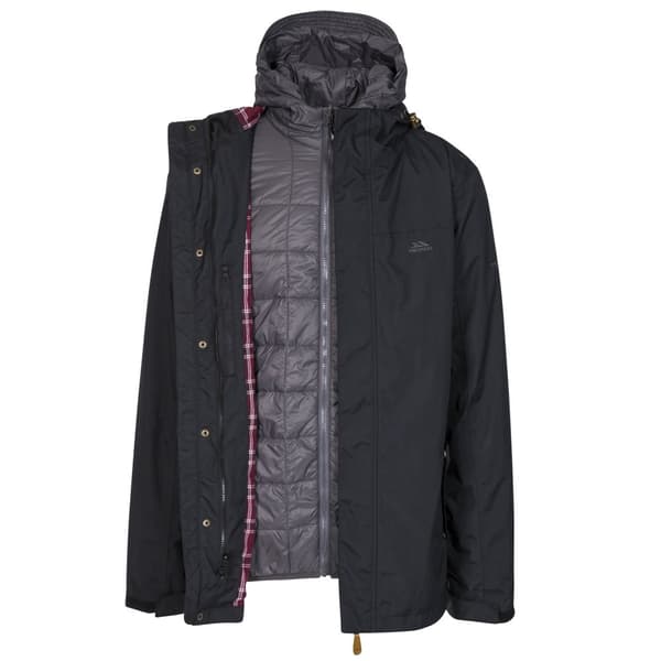 Trespass Mens Enthusiasts Waterproof Jacket Black S