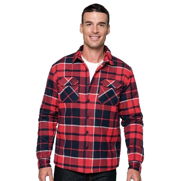 Kariban Mens Sherpa Lined Checked Shirt Jacket