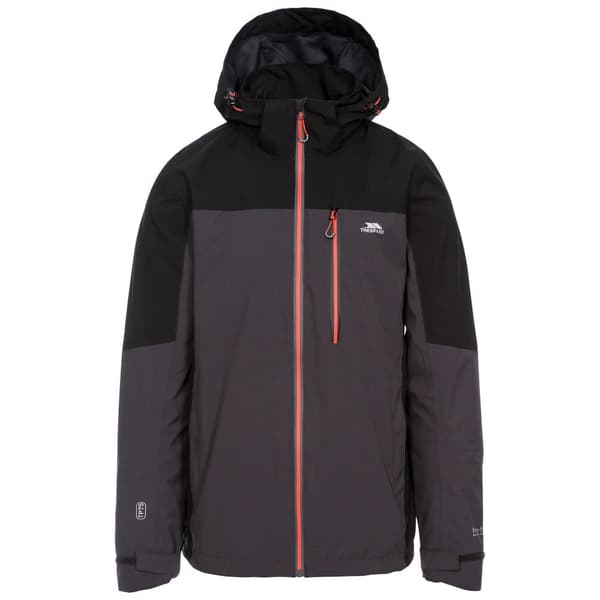 Trespass Mens Tappin Hooded Waterproof Jacket Dark Grey S