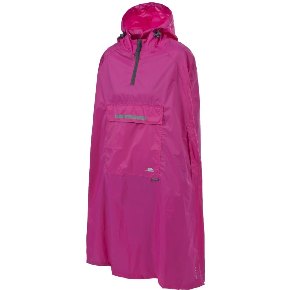 Trespass Qikpac Unisex Hooded Waterproof Packaway Poncho med huva