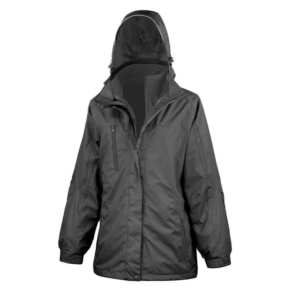 Result Kvinder/Damer 3 i 1 softshell rejsejakke med hætte