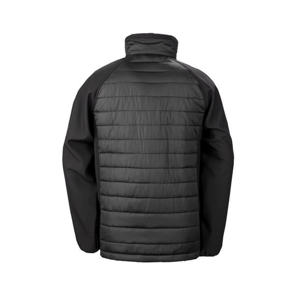 Result Mens Black Compass vadderad soft shell jacka