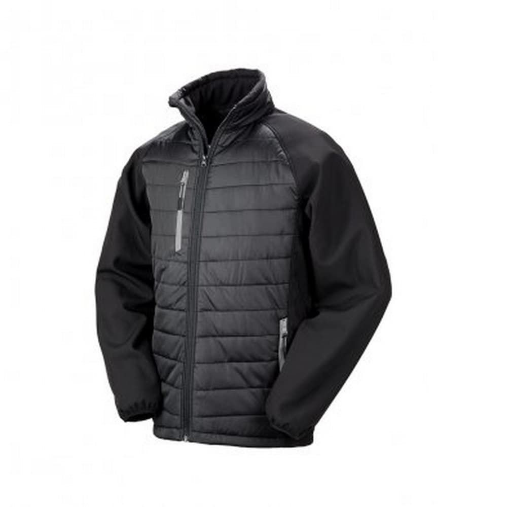 Result Mens Black Compass vadderad soft shell jacka