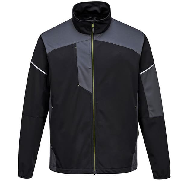 Portwest PW3 Flex Shell Jacket för män Black/Zoom Grey XXL