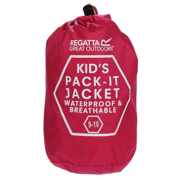 Regatta Great Outdoors Childrens/Kids Pack It Jacket III Waterproof Packaway Black