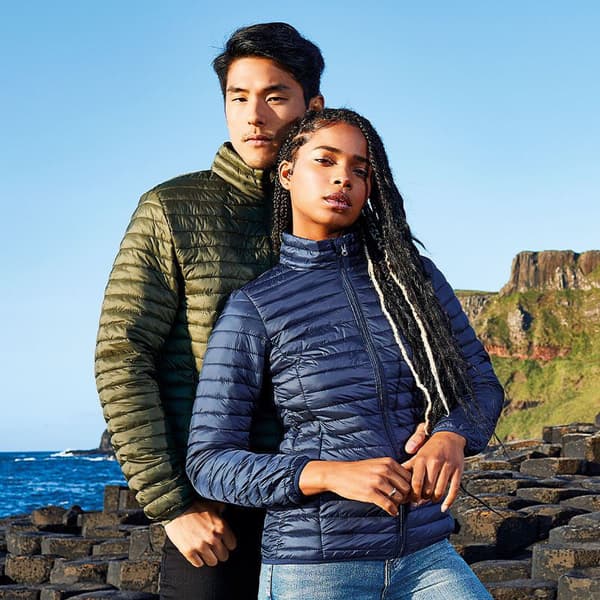 2786 Womens/Ladies Tribe Hooded Fineline Padded Jacket