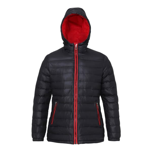 2786 Kvinnor/Damer Hooded vatten- och vindresistent vadderad jacka med huva