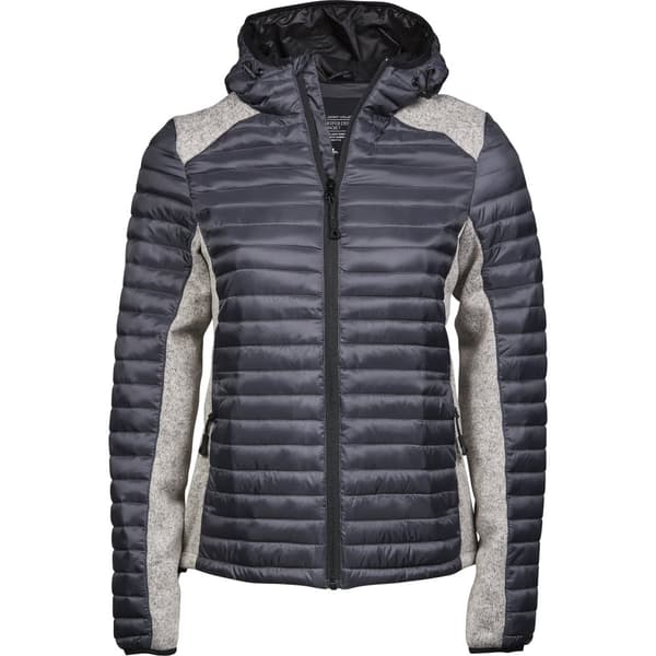 Tee Jays Kvinder/Damer Crossover Hooded Padded Outdoor Jacket med hætte