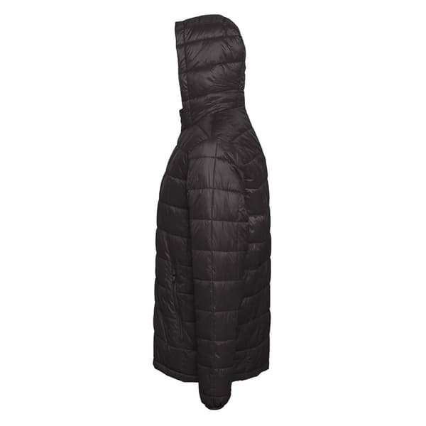 2786 Herre Box Quilt Hooded Zip Up jakke med lynlås