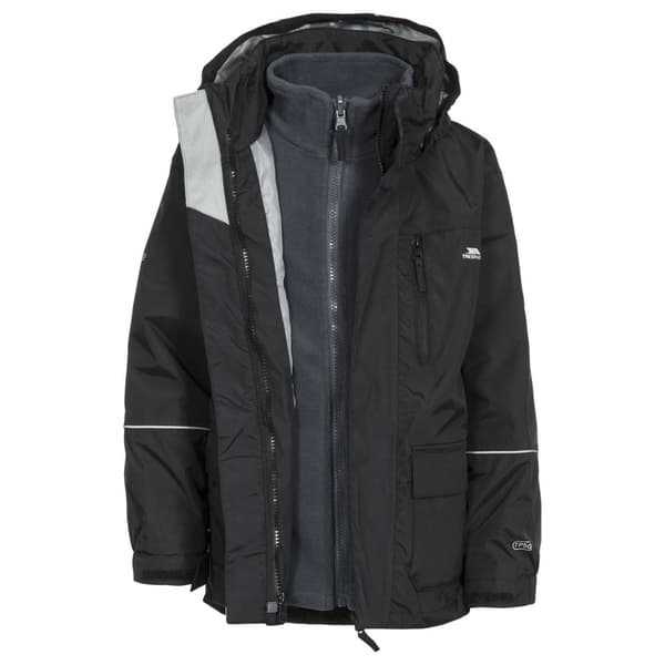 Trespass Barn/Kids Prime II vattentät 3-i-1-jacka Black 2/3 Years