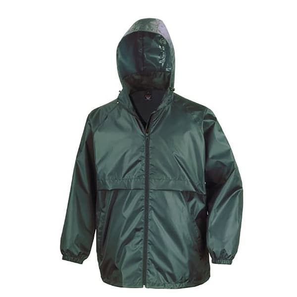 Result Mens Core Adult Windcheater Water Repellent Windproof Jacket Bottle Green M