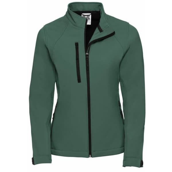 Jerzees Colours Ladies Water Resistant & Windproof Soft Shell Jacket Bottle Green XS