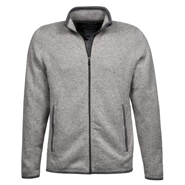 Tee Jays Aspen Full Zip jakke til mænd Grey Melange S