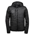 Miniatyrbild 1 av 2: Teejays Mens Hooded Full Zip Crossover Jacket med huva